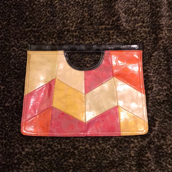 AKIRA Handbags - Akira Multicolor Large Thin Clutch